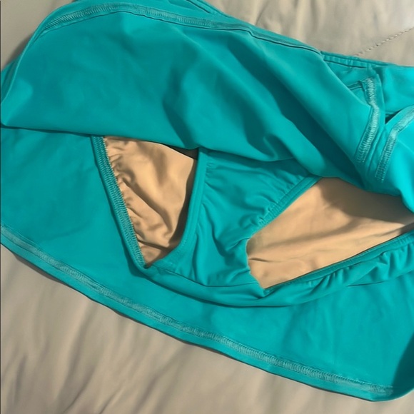 Lands' End Turquoise Swim Skort - Picture 3 of 4